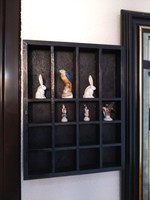 Wooden compartment, mini collection wall holder