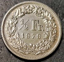 Svájc ½ frank, 1979.