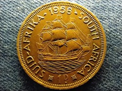 Dél-Afrikai Köztársaság II. Erzsébet 1 Penny 1958 (id67386)