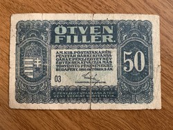 50 Fillér 1920 okt.2 /03/