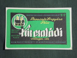 Beer label, Pannonia brewery Pécs, small family beer