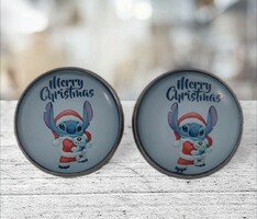 Merry Christmas stitch earrings