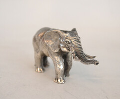 Ezüst elefánt miniatűr figura