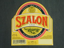 Beer label, Hungarian brewery, brewery, Pécs brewery, saloon beer