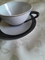Fekete fehér  Hollóházi  kávés csésze