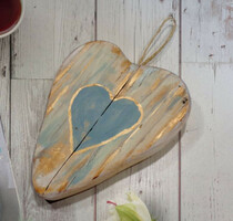 Heart - rustic wood decoration - wall decoration, gift idea - Christmas