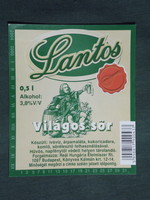 Beer label, Hungarian breweries, Latonos light beer