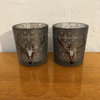 2 Deer candle holders - candle holders