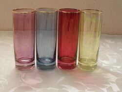 Retro colored glass tumbler (4 pcs.)