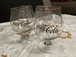 4 db nagyon ritka, gyűjtői vintage, német talpas Coca Cola pohár