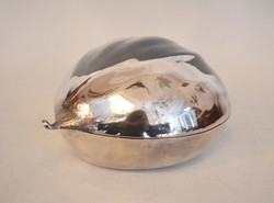 Silver chestnut-shaped box