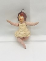Old paper mache Christmas tree decoration, dancing girl