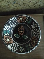 Folk ceramic plate, wall plate - málev