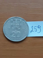 Portugal 20 escudos 1989 copper-nickel 259