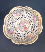 Antique Zsolnay openwork bowl jewelry holder