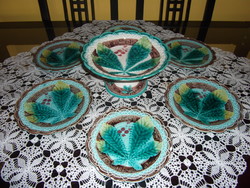 Antique hornberg majolica cake set