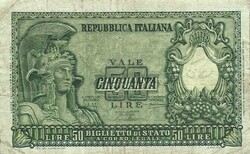 50 Lira lire 1951 Italy