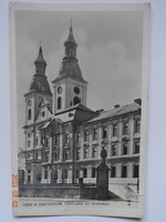 Old postcard: Eger, the church and convent of the Cistercians