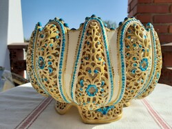Zsolnay wanda series decorative ceramics, 1887-1889, flawless, 30 cm diameter