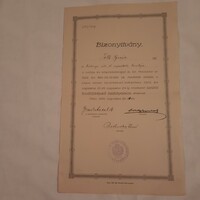 Pápai m. Out. State elementary teacher training institute certificate for further training course, 1929.