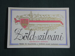 Wine label, wine farm in Sopron, Zöldssilvány