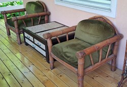 2 bamboo original armchairs from Manila for sale together