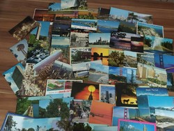 60 American, including a couple of Canadian postcards and a New York leporello (with 12 photos)