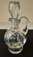 Antique crystal glass with oil/vinegar pouring stopper