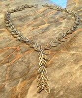 Collector's item: unique marked silver necklace with lace 39gr