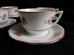 Antique Zsolnay elf-eared coffee (mocha) sets - 4 pieces