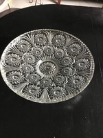 Glass tray, classic pattern, crystal effect, flawless