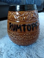 Amber/ochre fired large jasper ceramic container
