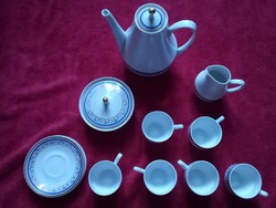 Kék arany csehszlovák porcelán kávés készlet