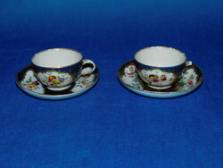 Meissen antique 1880 coffee cups + damaged bases
