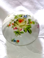 Herend, very rare decorated, yellow rose bonbonnier from the sixties