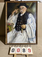 XX. századi magyar művész, olaj, vászon, szignózott festmény, 68 x 93 cm-es nagyságú.