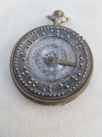 Silver pocket watch with Perre tissot braille writing. For the blind and partially sighted