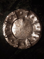 Richly decorated old Arabic metal tray