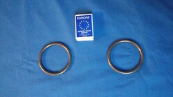Two large closed metal rings