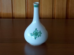 Rare Herend long-necked vase, hand-painted, floral, flawless