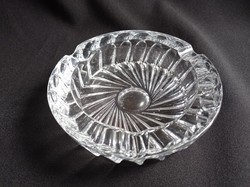 Large glass crystal ashtray