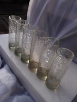 6 db fátyolüveg pohár