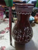 Vase with folk handles 12...It is in the condition shown in the pictures
