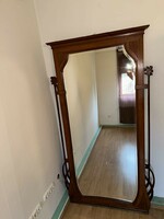 Venetian mirror with Art Nouveau style features, faceted/polished glass.