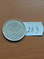 Spain 25 pesetas 1983 copper-nickel, i. King John Charles 283