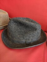 Nice condition elegant dark gray men's hat from fashion hall hat factory department 1950s