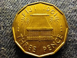 Fidzsi-szigetek II. Erzsébet 3 penny 1961  (id80126)