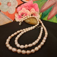 Baroque freshwater pearl string and bracelet
