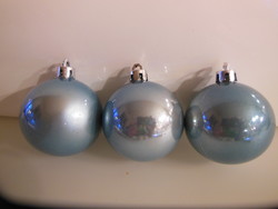 Christmas tree decorations - 3 pcs - Bavarian blue - 5.5 cm - plastic - German - perfect