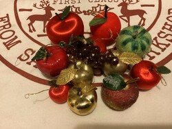 Műanyag gyümölcsök karácsonyfadíszek dekorációk